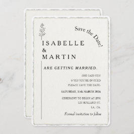 Save the Date QR-Code-Imitate an der Kante geklemm Einladung