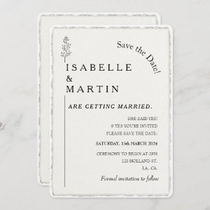 Save the Date QR-Code-Imitate an der Kante geklemm Einladung