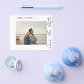 Save the Date QR-Code Modernes Foto-Grenzbudget Flyer (Einzeln)