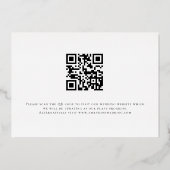 Save the Date QR-Code-Skript Hochzeit Real Folieneinladung (Rückseite)