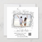 *~* Save the Date - QR-Code Website AR6 Hochzeit Magneteinladung (Vorderseite)