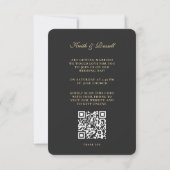 Save the Date QR Code Wedding Website Dunkelgrau Einladung (Rückseite)