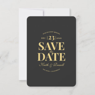 Save the Date QR Code Wedding Website Dunkelgrau Einladung
