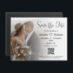 Save the Date qr kodierter Foto Hochzeitsmagnet Magnetkarte<br><div class="desc">modern und stilvoll Save the Date , qr code , boho Ehepaar Foto,  Hochzeitsmagnet</div>