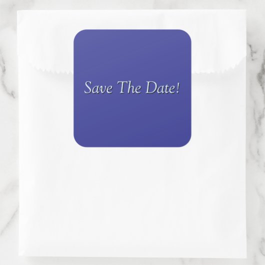 Save the Date! Quadratischer Aufkleber (Tasche)