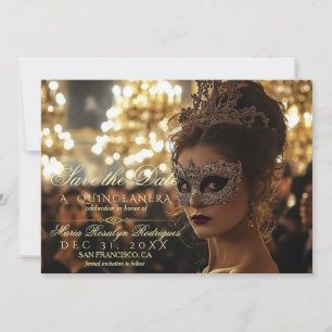 Save the Date Quinceanera Foto Einladung