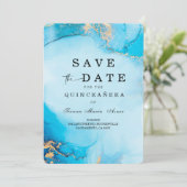 Save the Date Quinceanera Ideen Einladung (Stehend Vorderseite)
