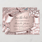 Save the Date QUINCEAÑERA Sweet 16. Rose Foto (Vorne/Hinten)