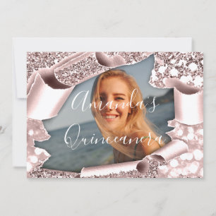 Save the Date QUINCEAÑERA Sweet 16. Rose Foto