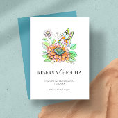 Save the Date Quinceañeras Butterflies