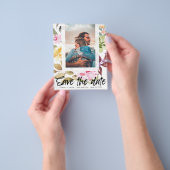 Save the Date-Rahmen-Haushalt QR-Code-Foto Flyer (Gruppe)