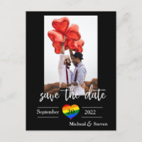 Save the Date Rainbow Heart Foto