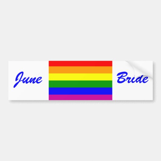 Save the Date/Rainbow-Hochzeit/Gay Pride Autoaufkleber (Vorne)