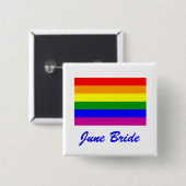 Save the Date/Rainbow-Hochzeit/Gay Pride Button (Vorne & Hinten)