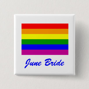 Save the Date/Rainbow-Hochzeit/Gay Pride Button
