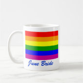 Save the Date/Rainbow-Hochzeit/Gay Pride Kaffeetasse (Links)