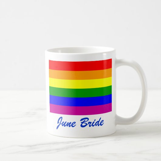 Save the Date/Rainbow-Hochzeit/Gay Pride Kaffeetasse (Rechts)