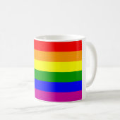 Save the Date/Rainbow-Hochzeit/Gay Pride Kaffeetasse (VorderseiteRechts)