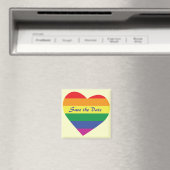 Save the Date/Rainbow-Hochzeit/Gay Pride Magnet (In Situ (Geschirrspüler))