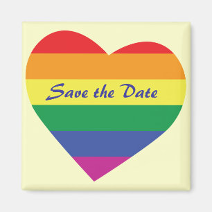 Save the Date/Rainbow-Hochzeit/Gay Pride Magnet