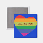 Save the Date/Rainbow-Hochzeit/Gay Pride Magnet (Vorderseite/Rückseite)