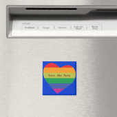 Save the Date/Rainbow-Hochzeit/Gay Pride Magnet (In Situ (Geschirrspüler))