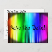 Save the Date Rainbow Postkarte (Vorne/Hinten)