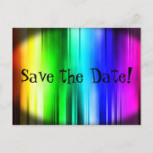 Save the Date Rainbow Postkarte (Vorderseite)