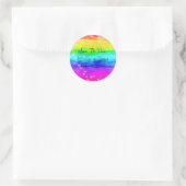 Save the Date Rainbow Runder Aufkleber (Tasche)