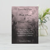 Save the Date Red Mist mit Ravens und Vollmond Ankündigung (Stehend Vorderseite)