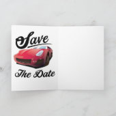 Save the Date Red Sports Car (Innenseite)