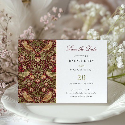 Save the Date Red Strawberry Diief Wedding Einladung