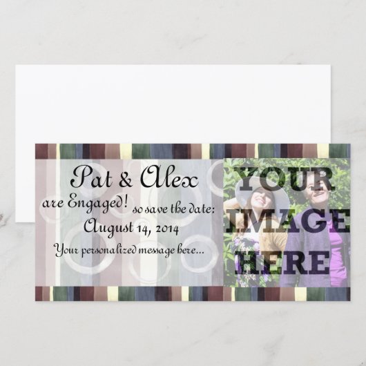 Save the Date - Regenbogen 3 (Vorne/Hinten)