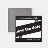 Save the Date: Retro: Magnet (Vorderseite/Rückseite)