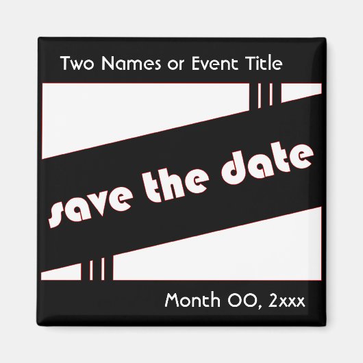Save the Date: Retro: Magnet (Vorne)