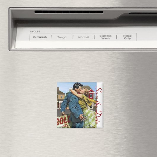 Save the Date Retro Magnet (In Situ (Geschirrspüler))