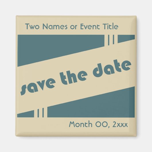 Save the Date: Retro: Magnet (Vorne)