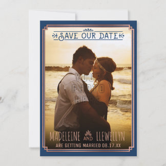 Save the Date Retro Rose Gold Deko Wedding Foto