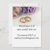 SAVE THE DATE - Rett des Hochzeitdatums Einladung (Rückseite)