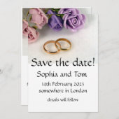 SAVE THE DATE - Rett des Hochzeitdatums Einladung (Vorne/Hinten)