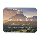 Save the Date/ Rett unseres Datums Rustikale Hochz Magnet (Horizontal)