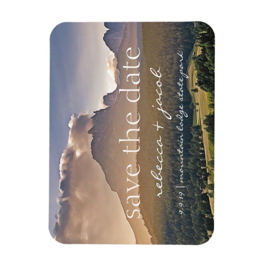 Save the Date/ Rett unseres Datums Rustikale Hochz Magnet (Vertikal)