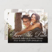 Save The Date | Rett unseres Hochzeitdatums Ankündigungspostkarte (Vorne/Hinten)