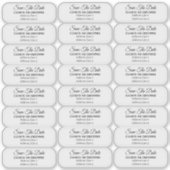 Save The Date Return Address Transparent  Aufkleber (Vorderseite)