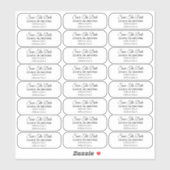 Save The Date Return Address Transparent  Aufkleber (Blatt)