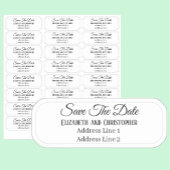 Save The Date Return Address Transparent  Aufkleber