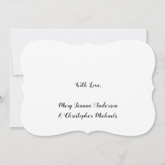 Save the Date Ribbon Gold Script Wedding Party (Rückseite)