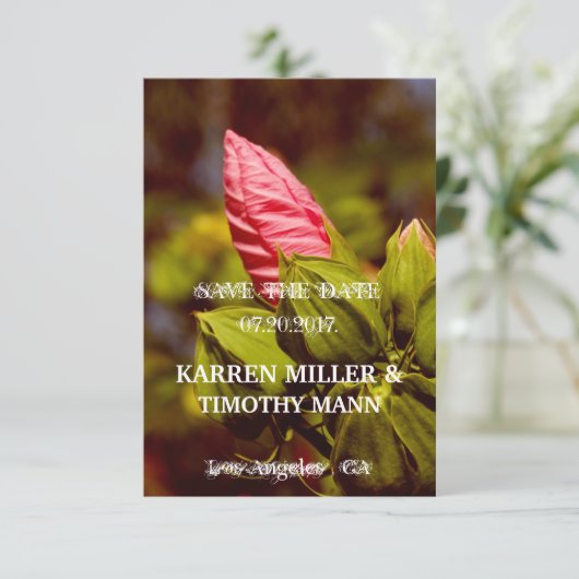 Save the Date romantische Einladung (Stehend Vorderseite)