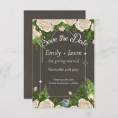 Save the Date romantische Hochzeit der rustikalen (Vorne/Hinten)