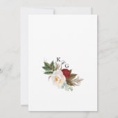 Save the Date Romantische Monogramm-Hochzeit Einladung (Rückseite)